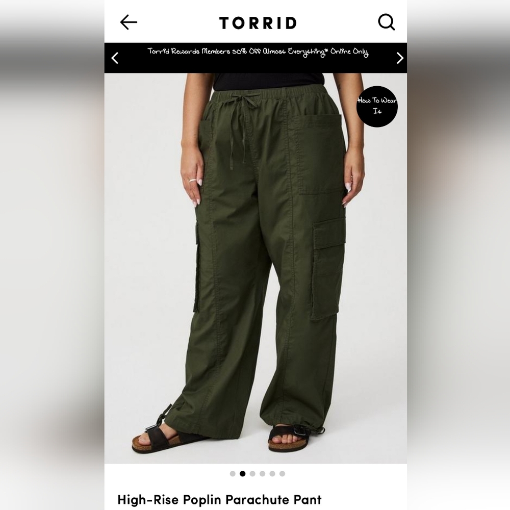 Torrid Green Wide Leg Pants Relaxed Fit